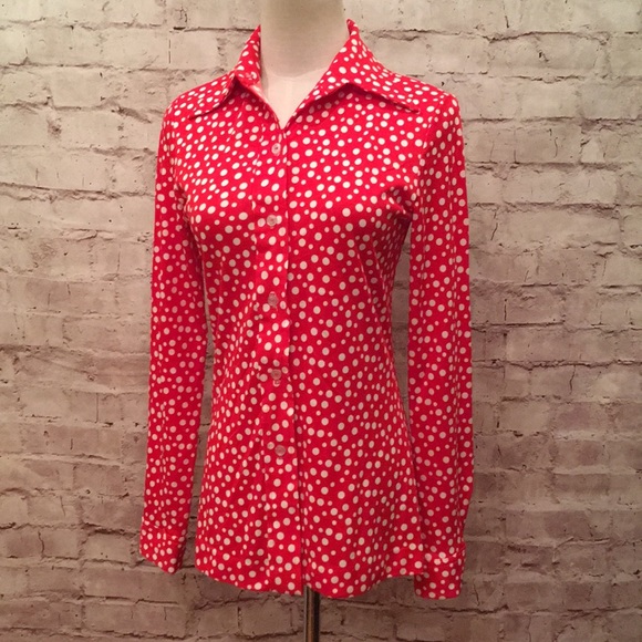 jcpenney polka dot blouse